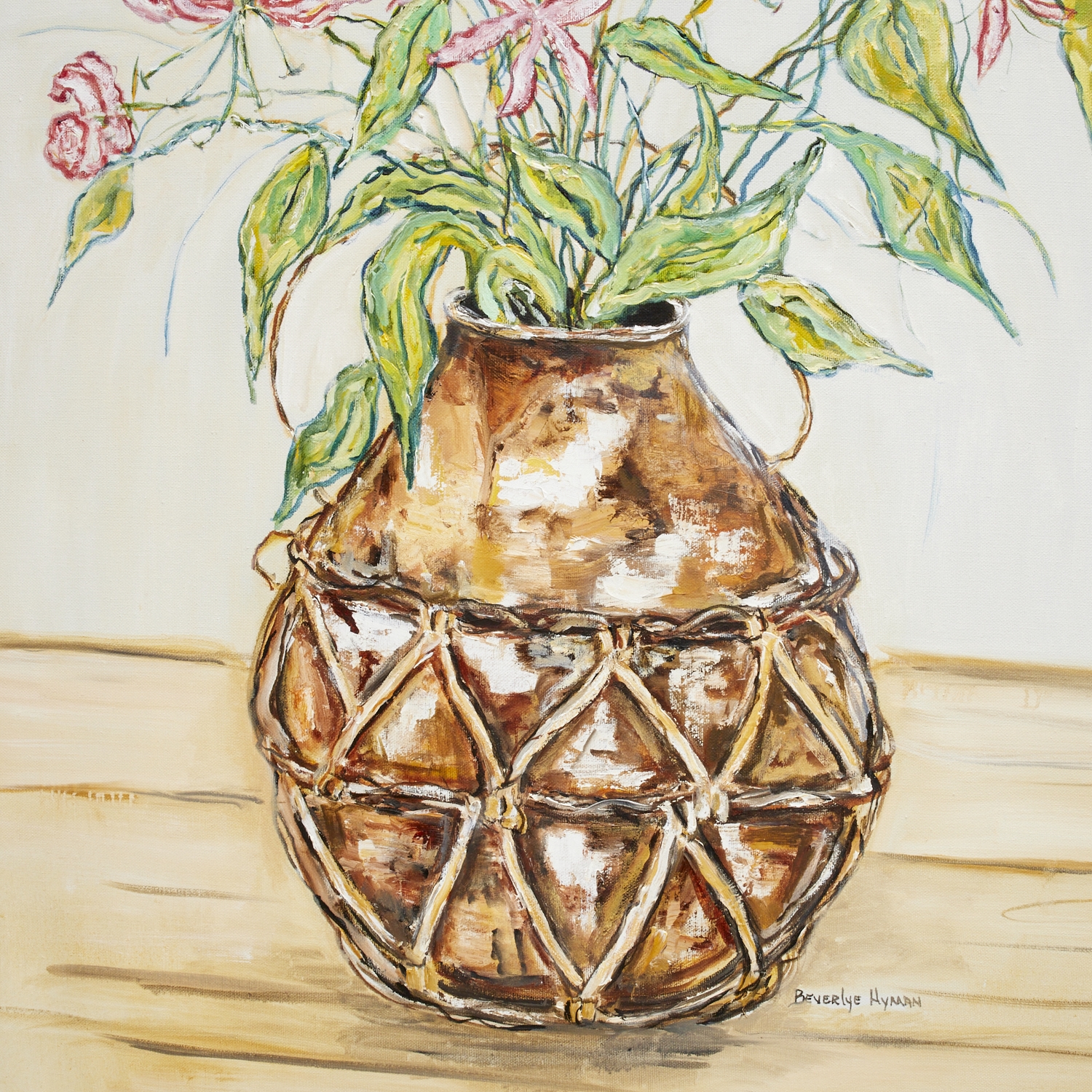 Artwork by Beverly Hyman, Floral Still Life, Made of oil on canvas