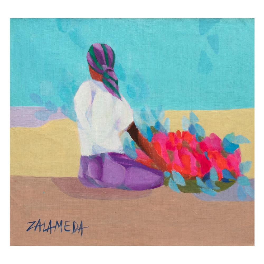 Oscar Zalameda Flower Vendor MutualArt