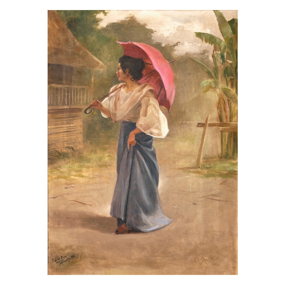 Fabián de la Rosa Filipina with Red Parasol (1911) MutualArt