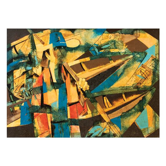Fisherman by Angelito Antonio, dated 1990