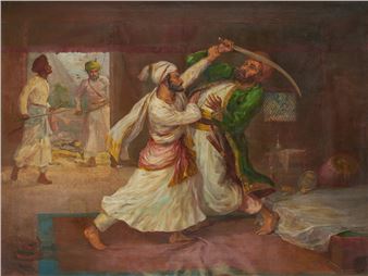 Shivaji Killing Afzal Khan - Archibald Herman Muller