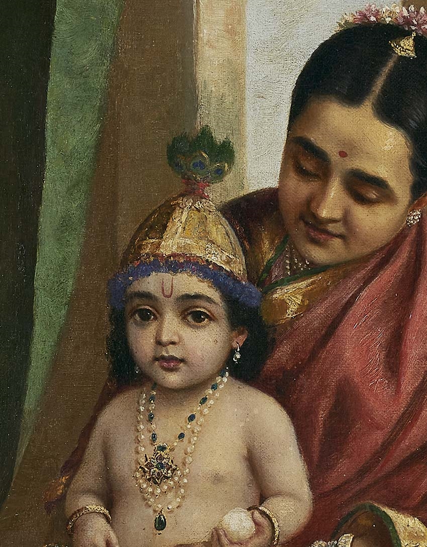 Raja Ravi Varma | Yashoda Krishna (1903) | MutualArt