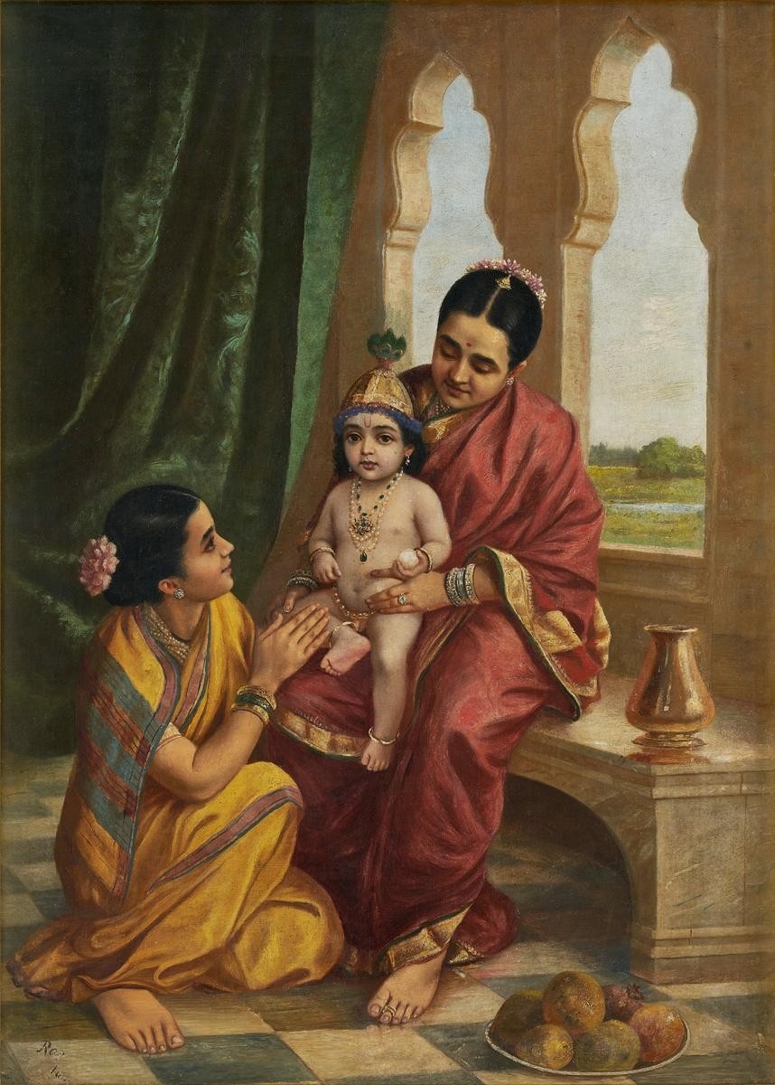 Ravi Varma Paintings Of Baby Krishna