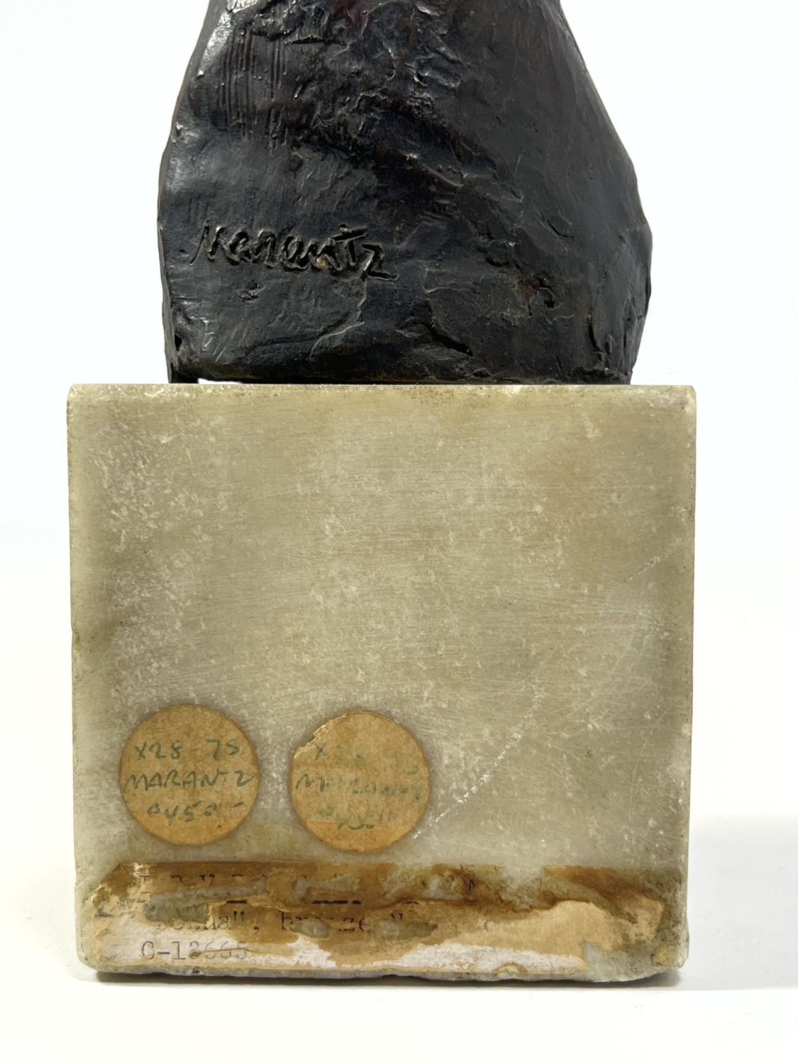 Artwork by Irving Marantz, Irving Marantz American sculpture signed on the back bronze sculpture, Made of bronze sculpture