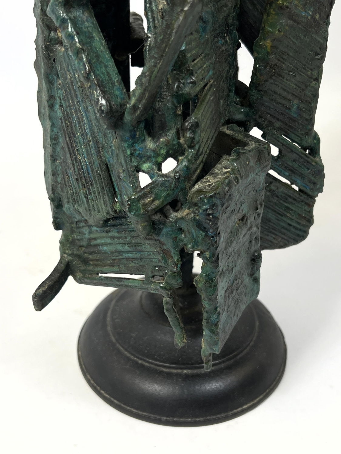 Artwork by Harry Irving Gates, Harry Gates bronze abstract sculpture candle holder. Unsigned. Bertoia, Made of bronze