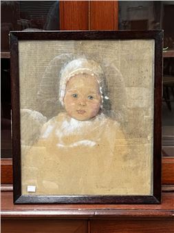 pastel of a baby - Florence Rodway