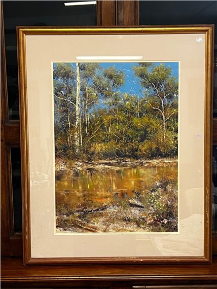 .) Australia "River Banks & Gums" , by Alex Andrews, 1947