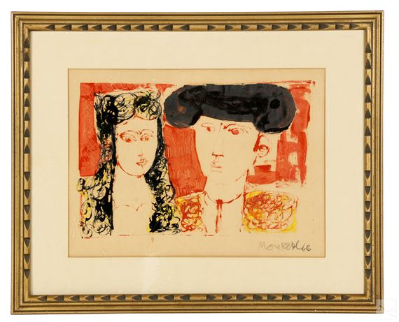 Andres Monreal 1937-2012 Abstract Figural Painting by Andrés Monreal, 1966