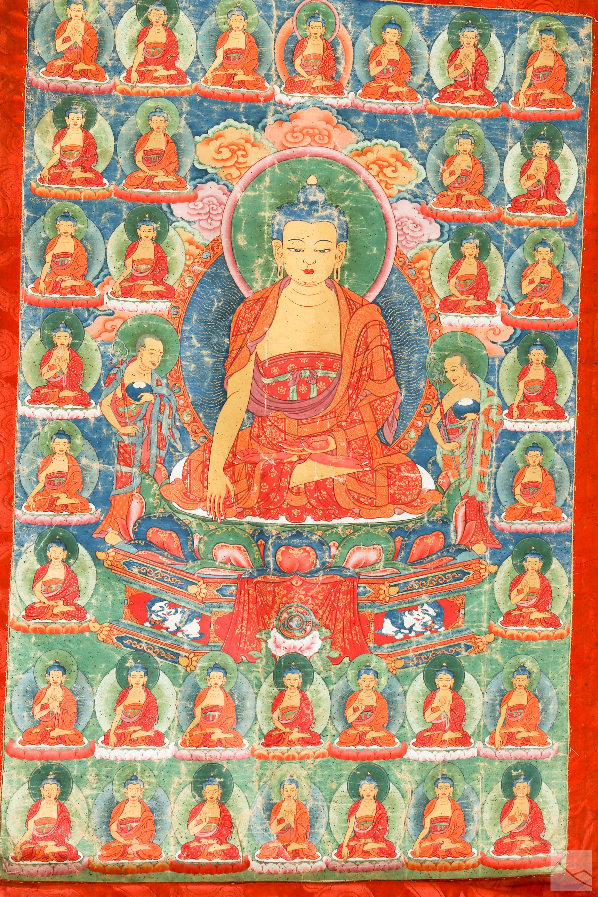 Tibetan School | Tibetan Buddhist Antique Thangka Gouache Painting ...