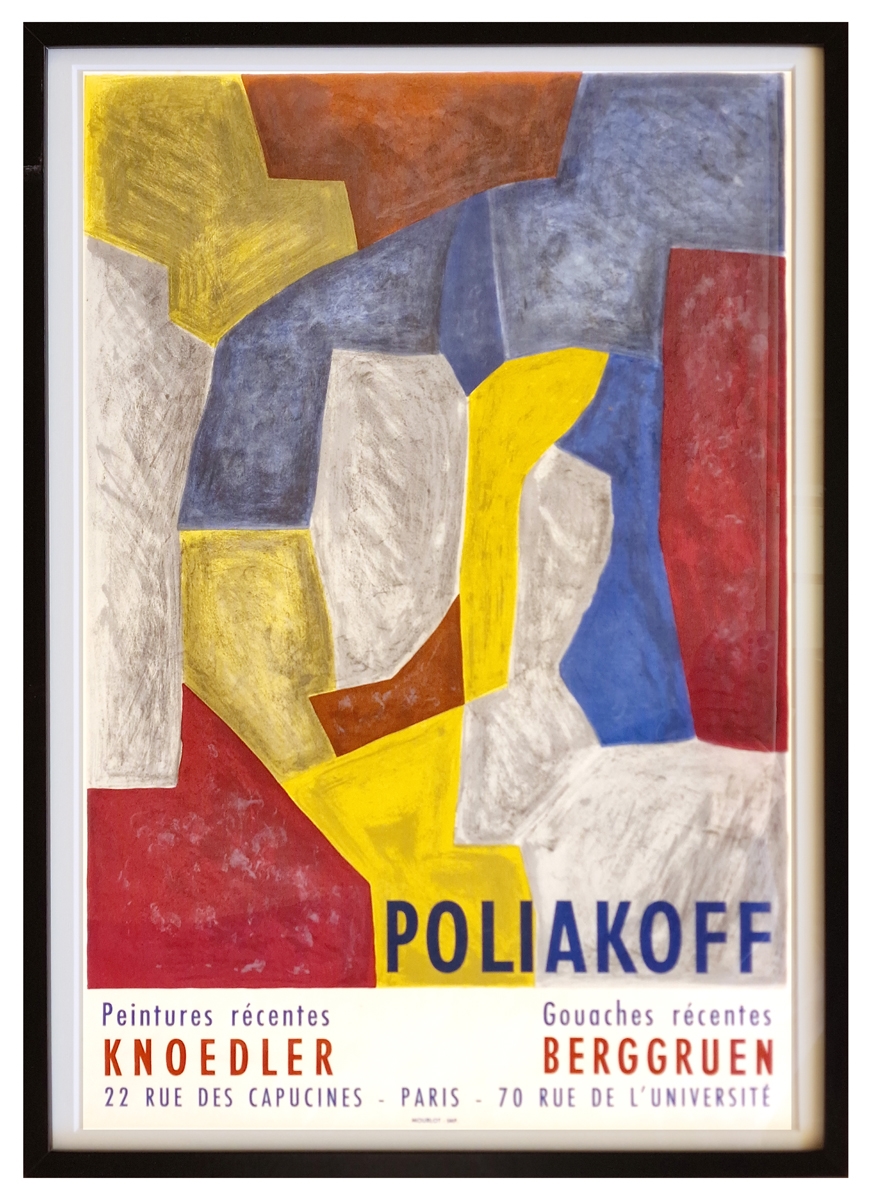 Serge Poliakoff | Affiche lithographique originale couleur sur papier ...