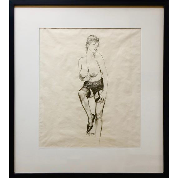 Dennis Eugene Norman Burton | UNTITLED (SEMI NUDE IN GARTERS - FROM THE GARTER  BELT SERIES) | MutualArt