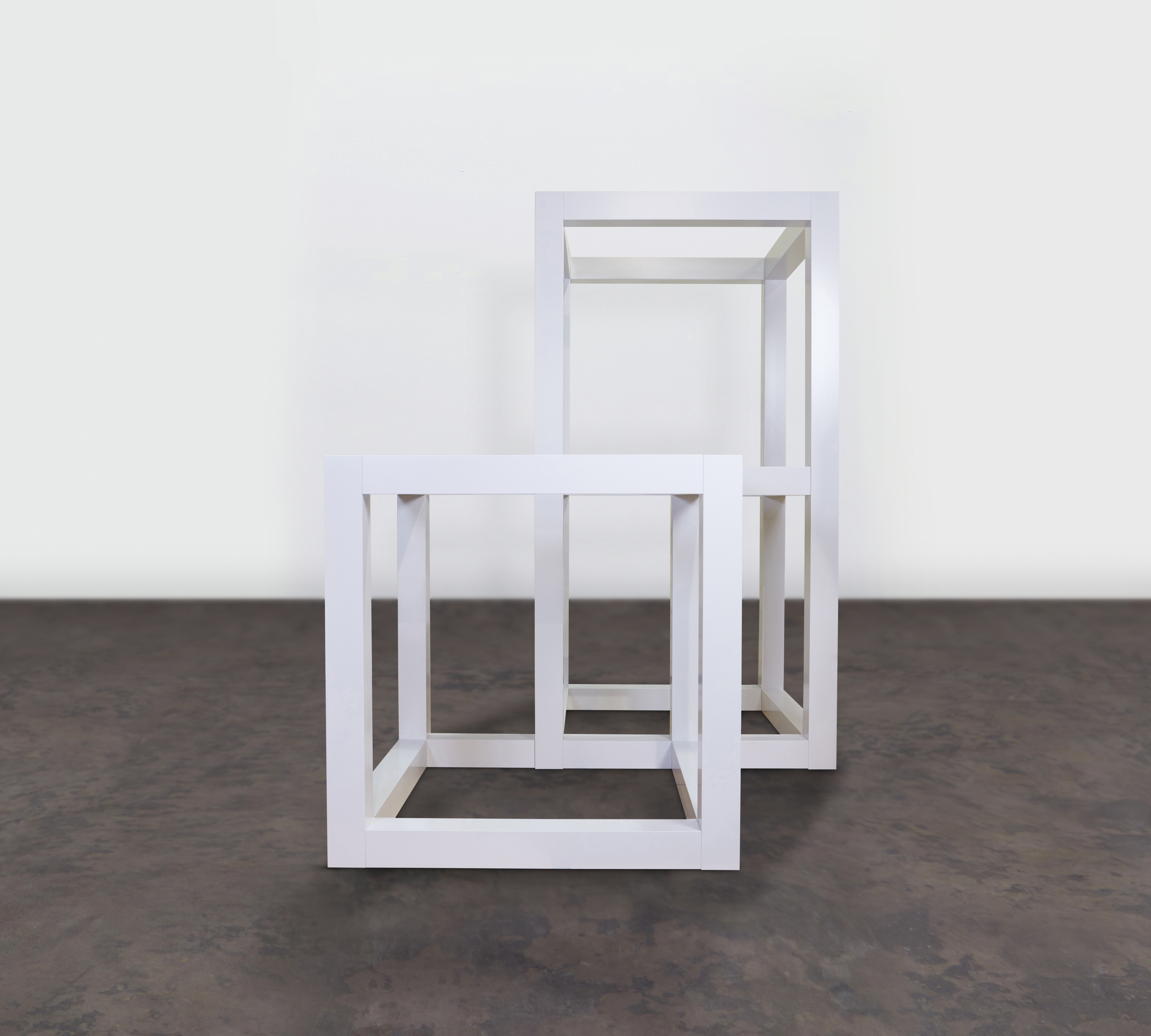 Artwork by Sol LeWitt, 1 x 2 Half Off, Made of enamel on aluminum