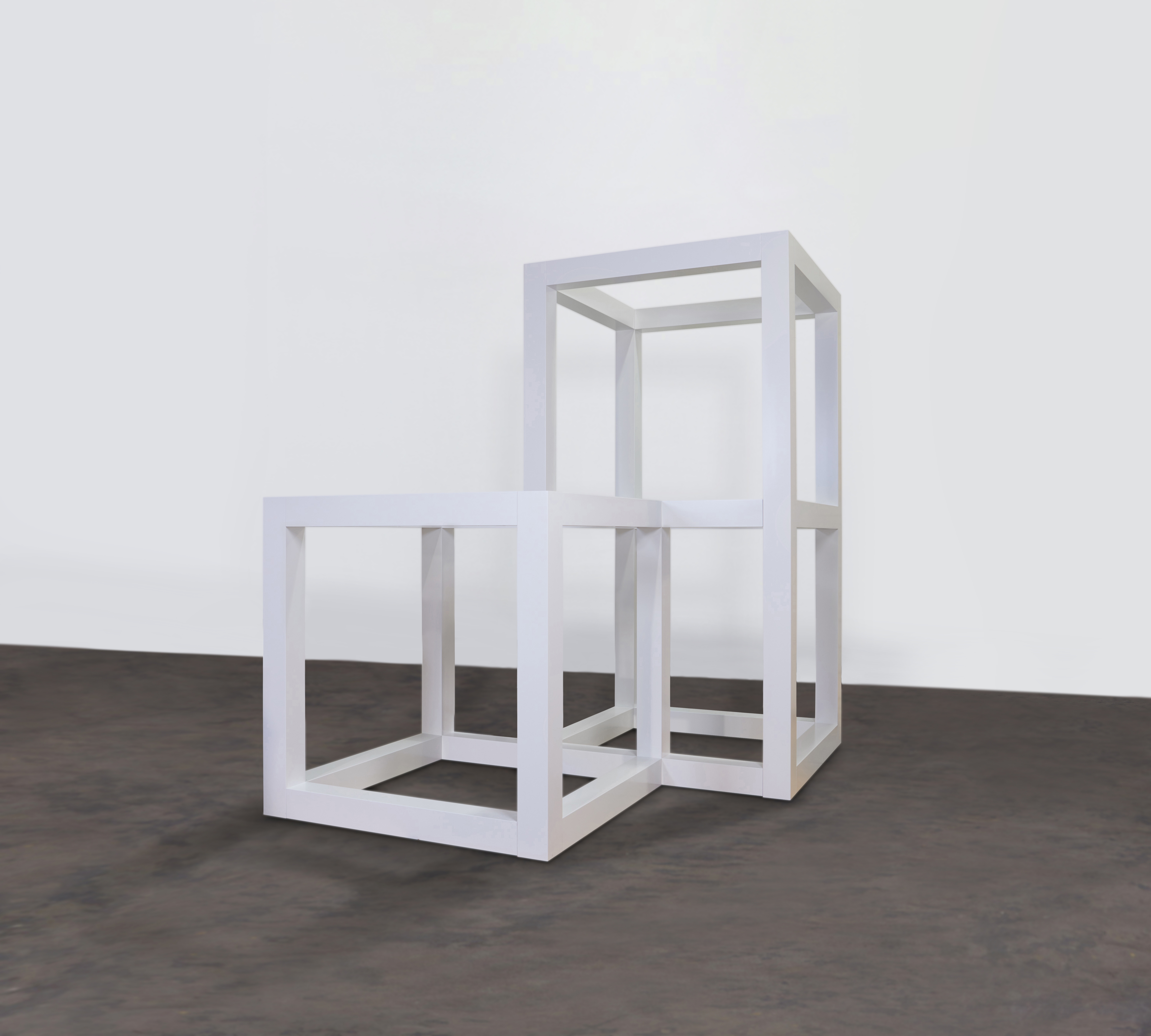 Artwork by Sol LeWitt, 1 x 2 Half Off, Made of enamel on aluminum