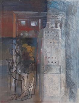 Characters in front of the door - Felix Eghiazarian