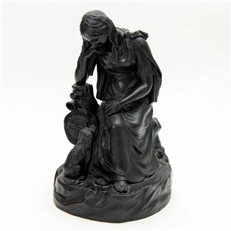 Wedgwood Black Basalt Sculpture - Edward Keys