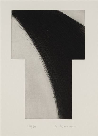 Untitled. Etching on wove paper. Signed and numbered 44/60. by Arnulf Rainer, 1929