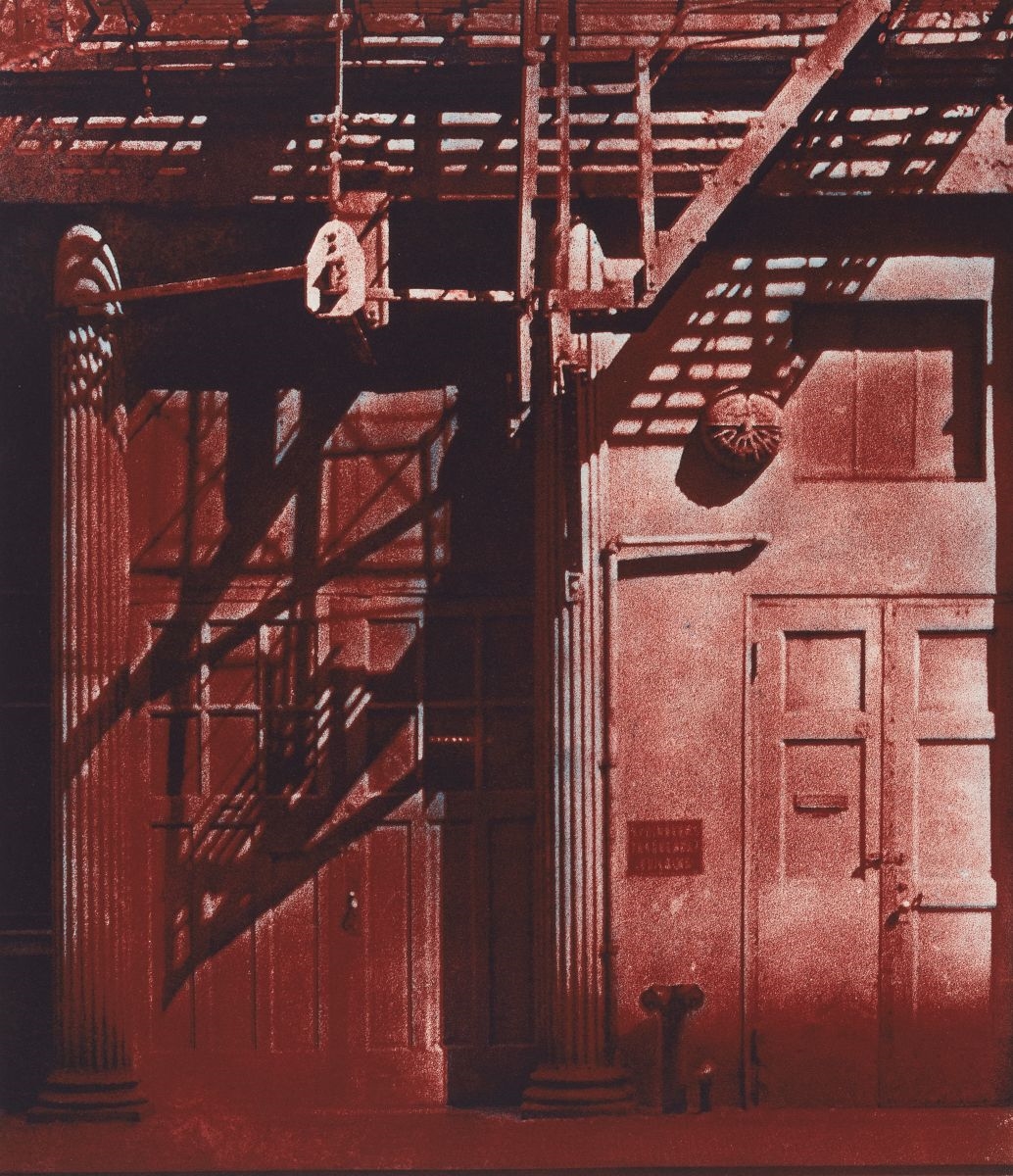 Gerd Winner | Columns with fire escape, c. 1980. Etching on wove paper ...