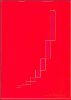 "Progression nach Fibonacci", 2003. Silkscreen print on acrylic foil. Signed, dated, marked and numbered "A. P. I/VII". - Helmut Bruch