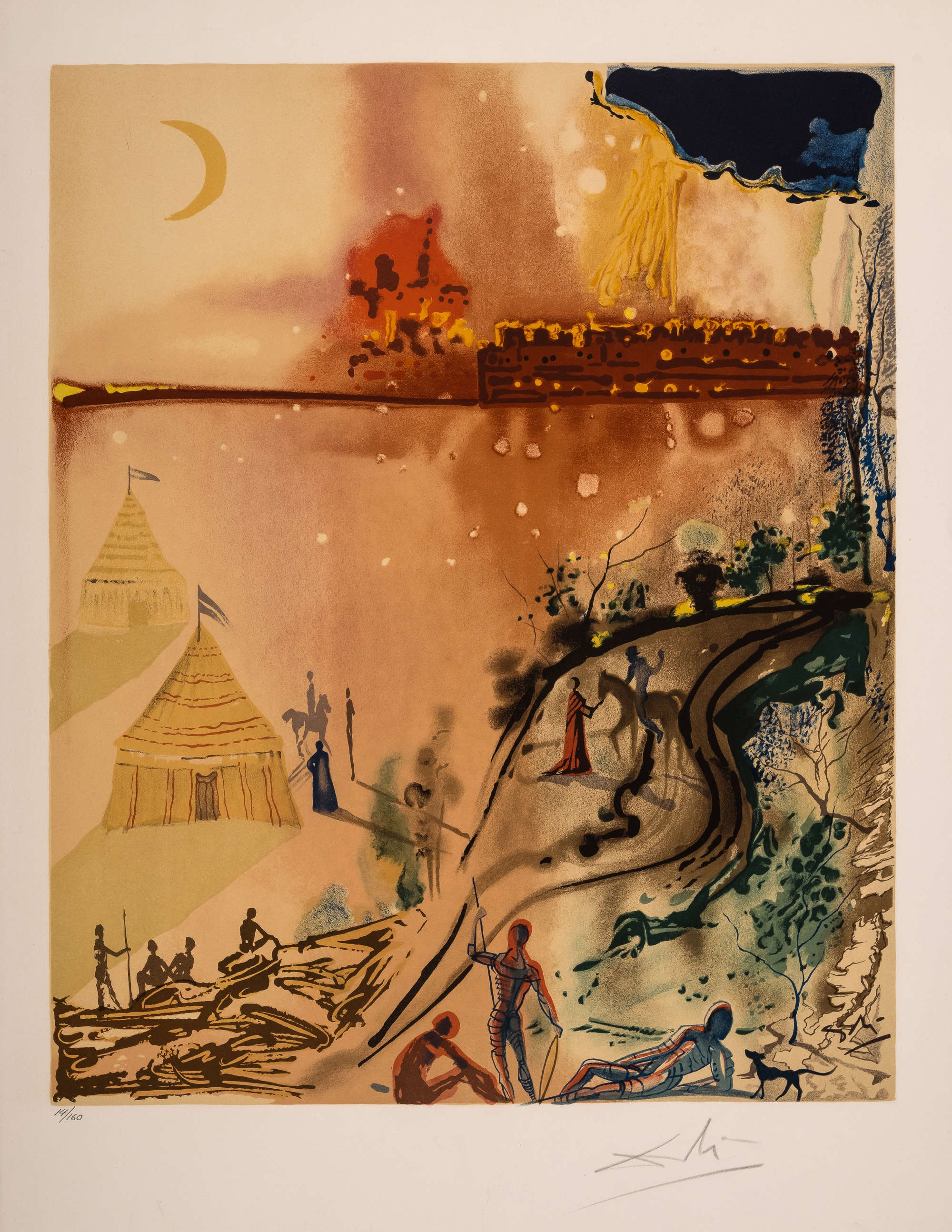 Salvador Dalí | The Siege of Jerusalem (1969) | MutualArt