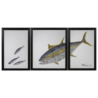 Gyotaku triptch - Naoki Hayashi