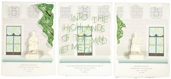 Triptych of cast and serigraph prints for the California State Library - Joseph D'Ambrosio