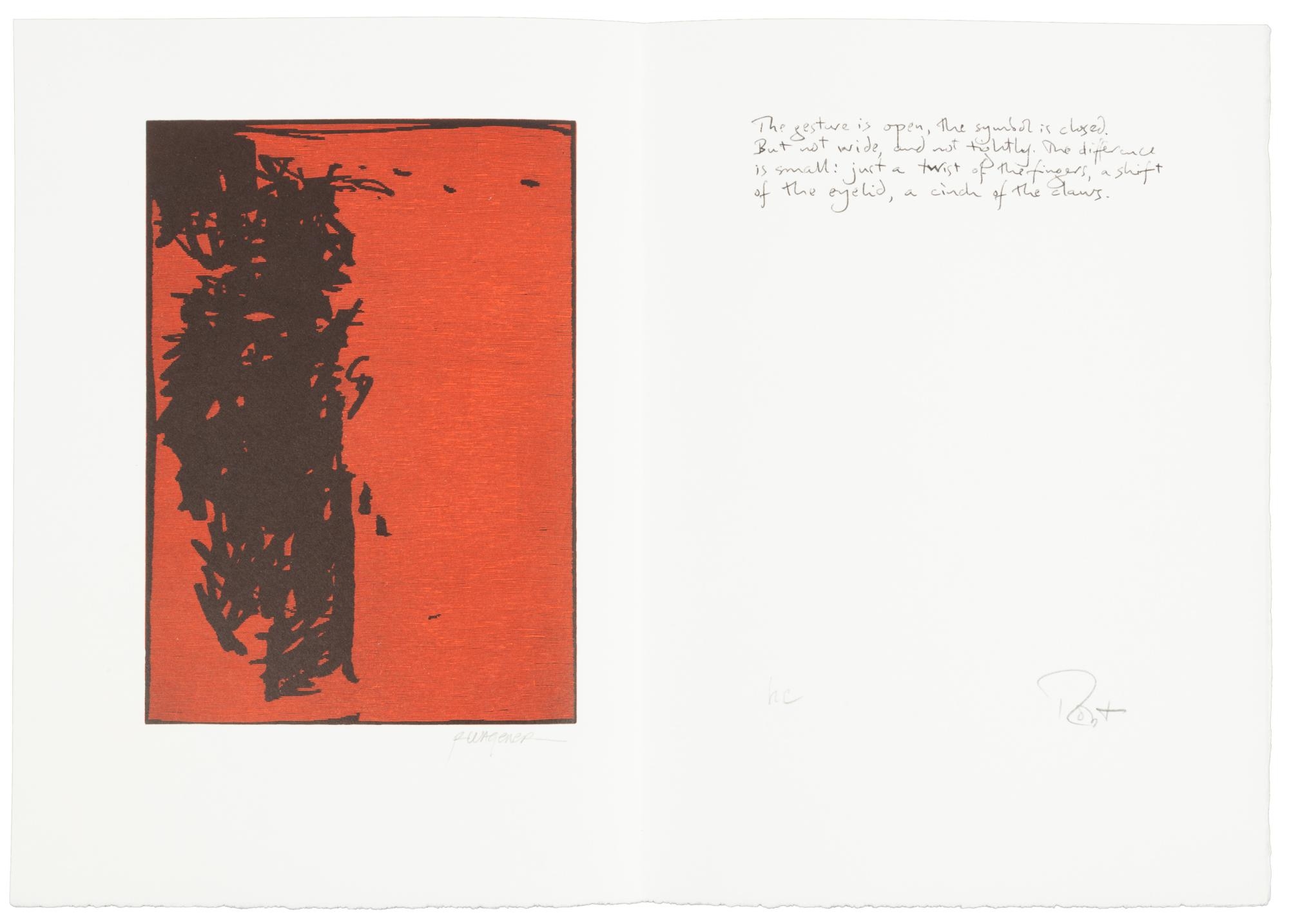 Artwork by Robert Porter Bringhurst, Ten Poems with One Title, Made of wood engravings