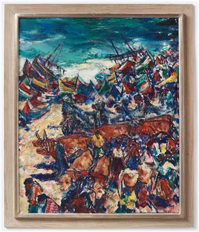 People and kettle by the dock - Eerik Haamer