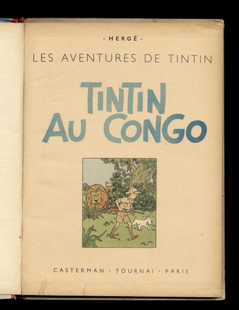 herg-les-aventures-de-tintin-tintin-au-congo-1946-mutualart