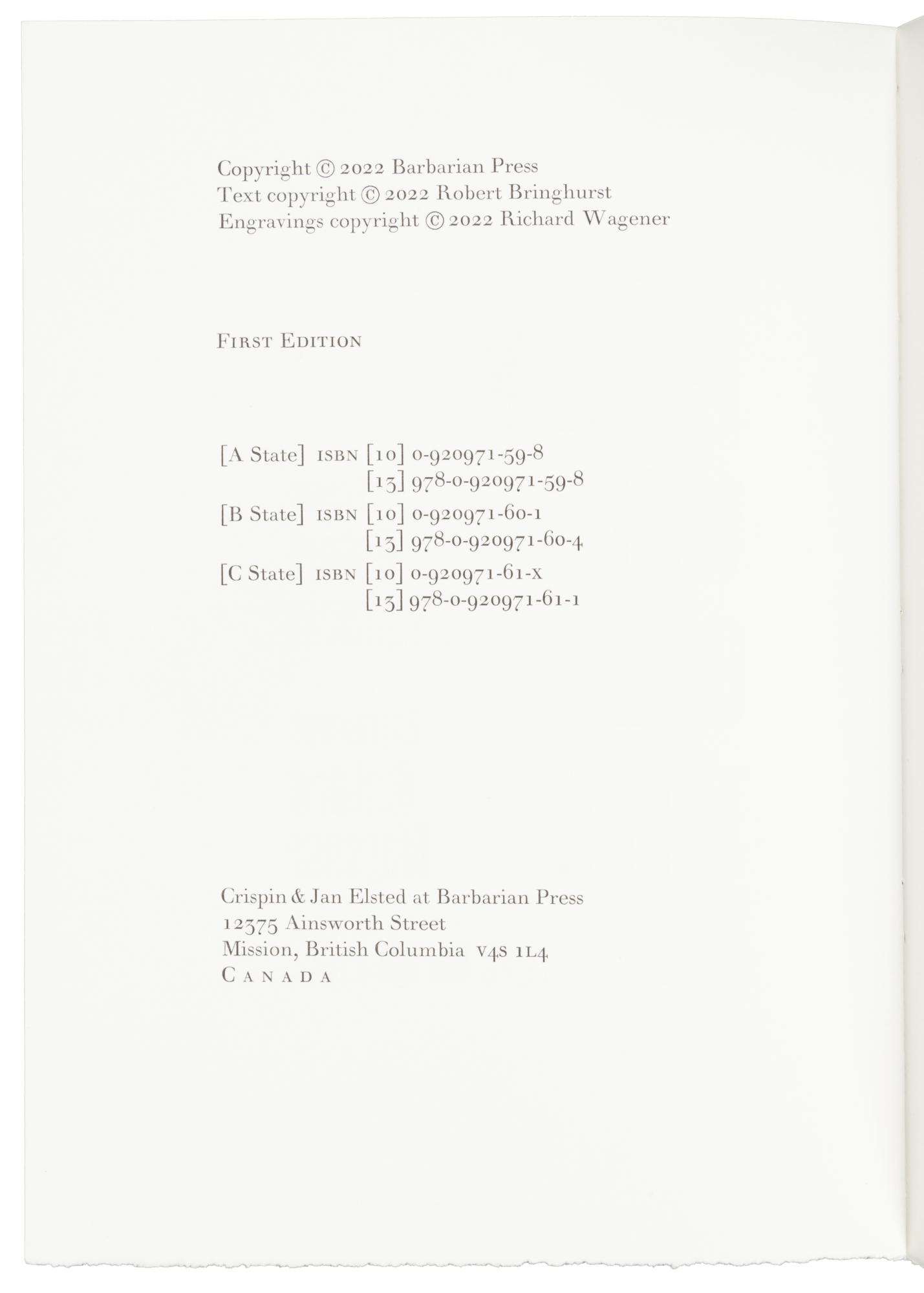 Artwork by Robert Porter Bringhurst, Ten Poems with One Title, Made of wood engravings