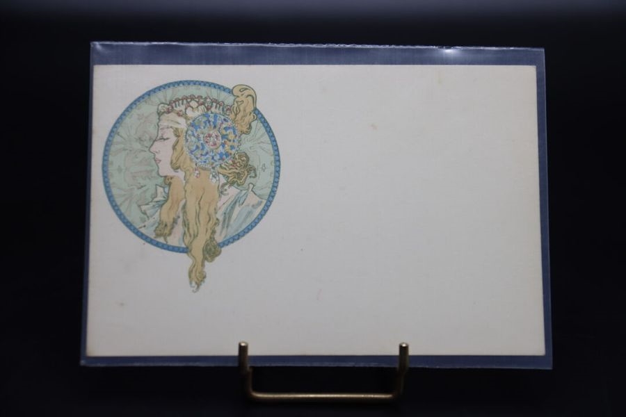 Alphonse Mucha | Une carte postale horizontale et timbrée et oblitérée ...