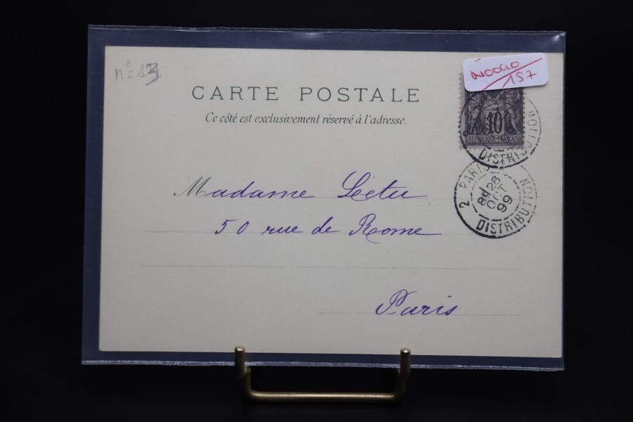 Alphonse Mucha | Une carte postale horizontale et timbrée et oblitérée ...