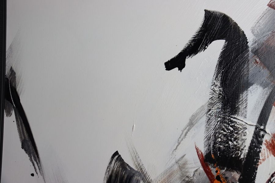 Artwork by Daniel Agostini, Composition, Made of huile sur toile