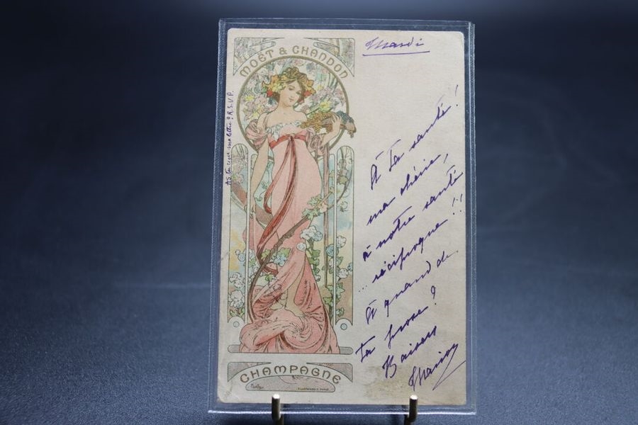 Alphonse Mucha | Une carte postale horizontal et timbrée et oblitérée ...