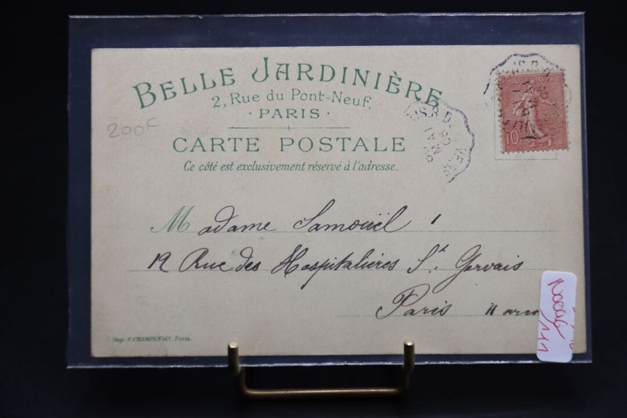 Alphonse Mucha | Une carte postale verticale et timbrée et oblitérée ...