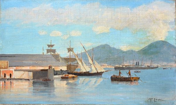 Tito Lessi | Boats at the dock | MutualArt