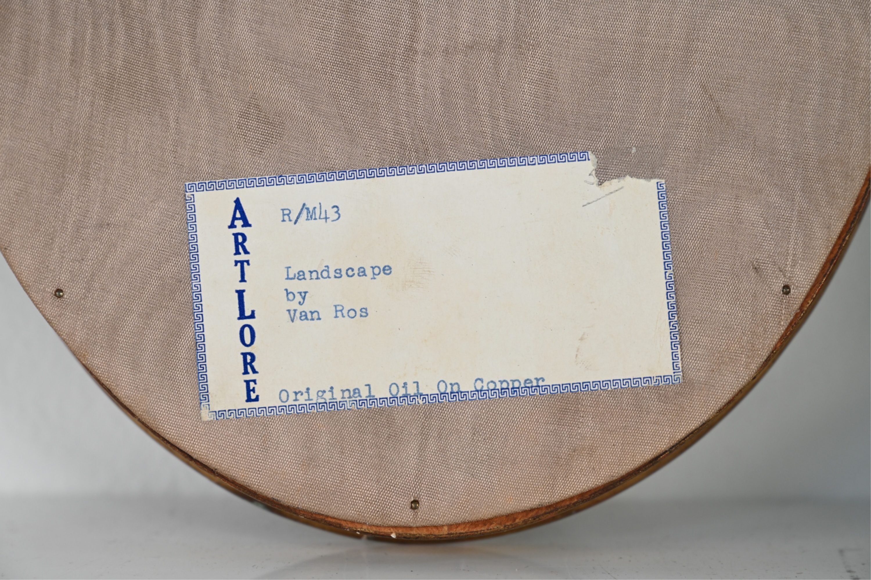 Artwork by J. Talbot, (2) DIMINUTIVE 20TH C. COMPOSITIONS INCL. VAN ROS, Made of Oil on copper