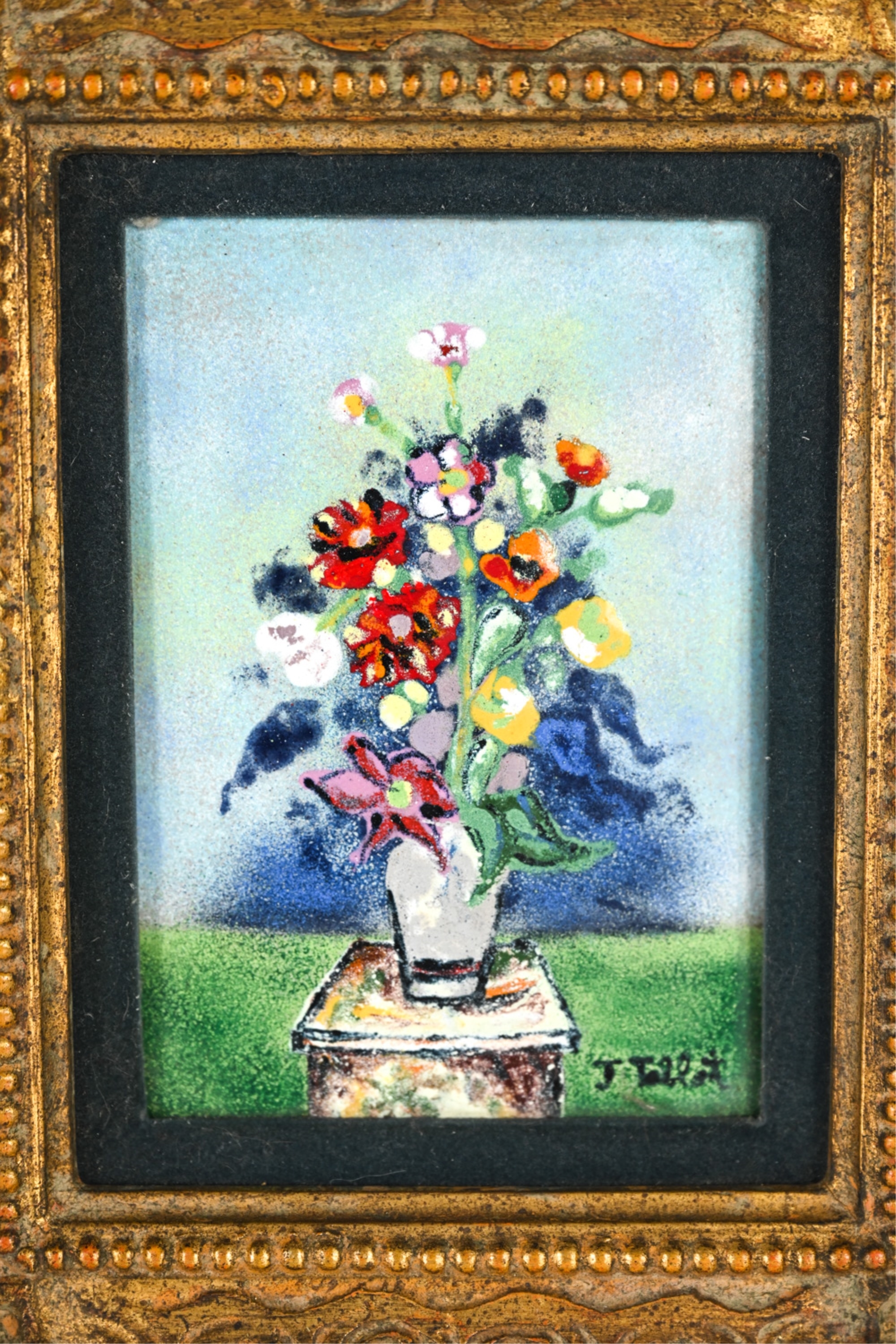 Artwork by J. Talbot, (2) DIMINUTIVE 20TH C. COMPOSITIONS INCL. VAN ROS, Made of Oil on copper