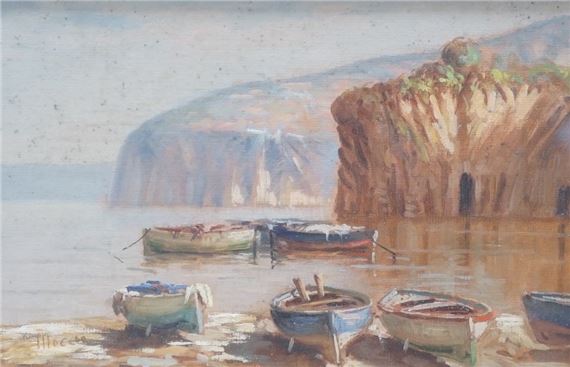 'Coastal scene by Antonio Moccia