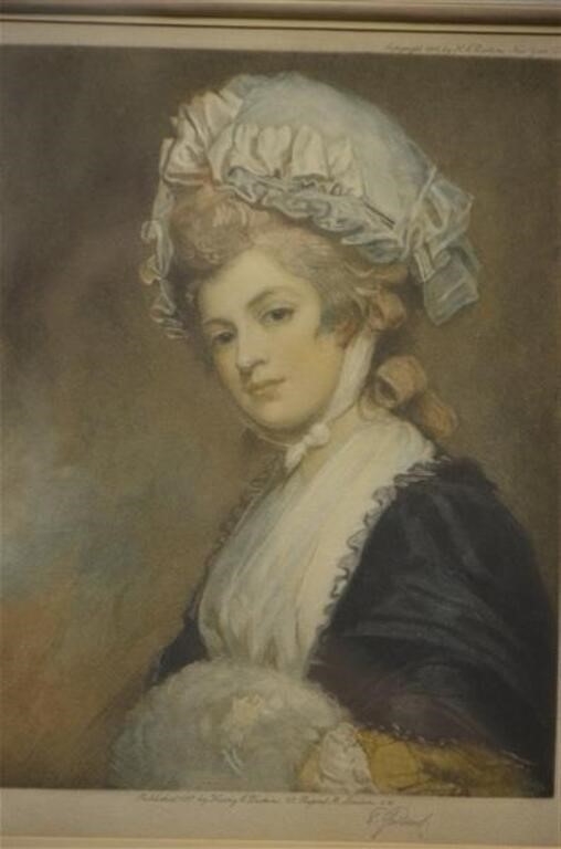 Artwork by George Romney, E. Gulland, Mrs. Robinson, Made of Mezzotint