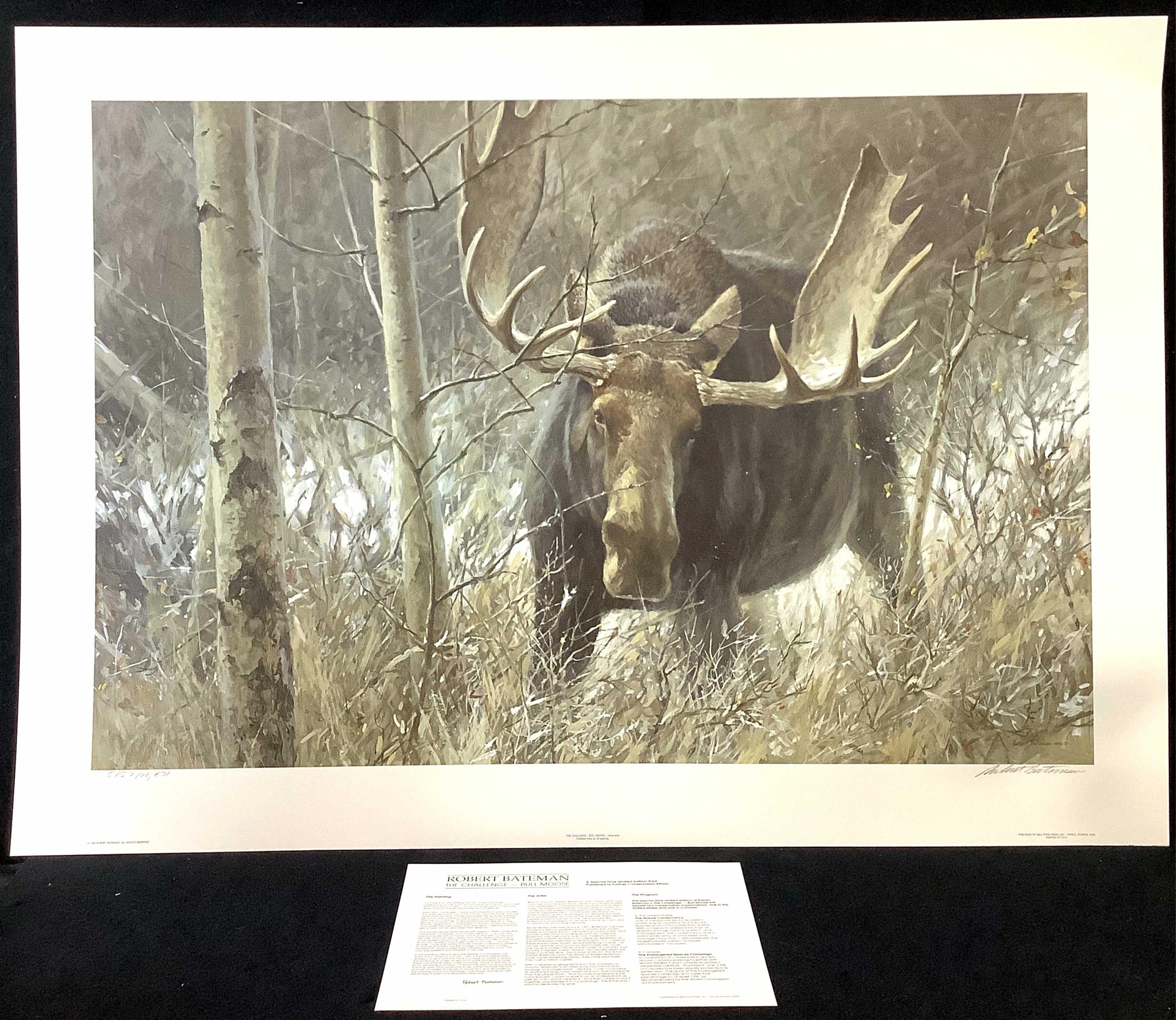 Robert Bateman | The Challenge-bull Moose | MutualArt