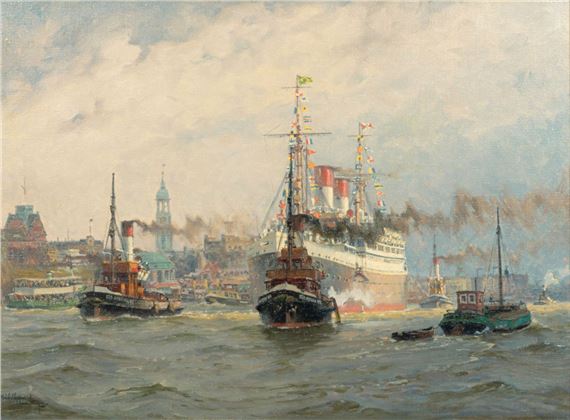 Port of Hamburg by Adolf Mühlhan