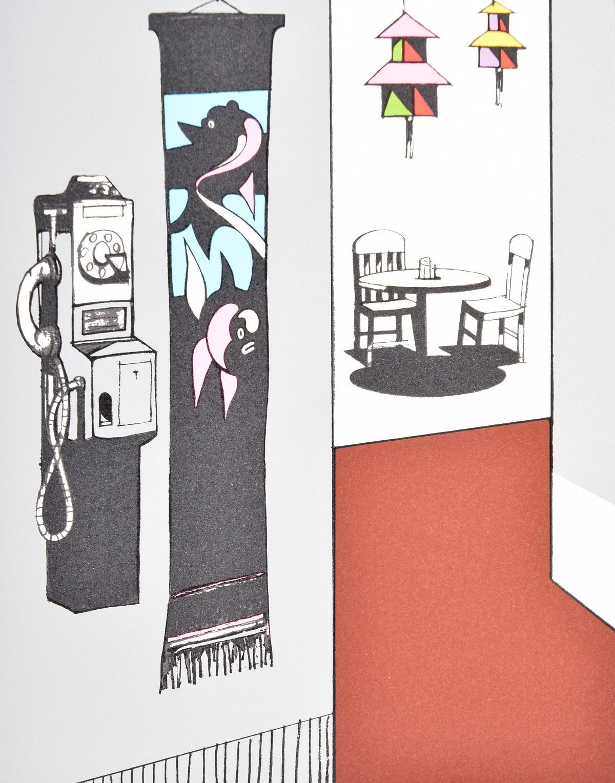 Ken Price Interior with Telephone (1981) MutualArt