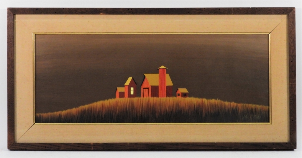 John R. Good | John R. Good Modernist Barn Painting (1964) | MutualArt