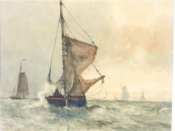George Albert Thompson | George Albert Thompson Maritime WC Painting ...