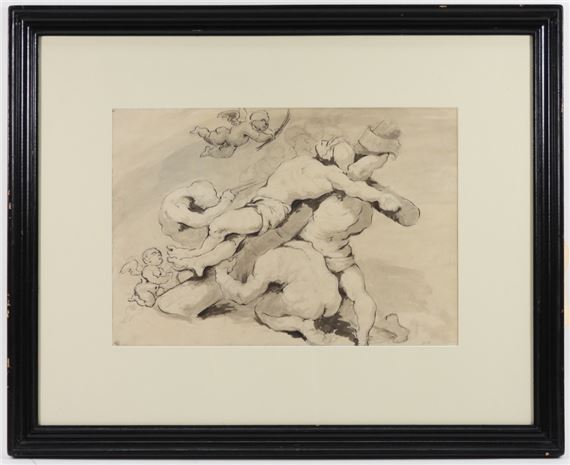 Hyman Bloom Crucifixion Watercolor Painting by Hyman Bloom