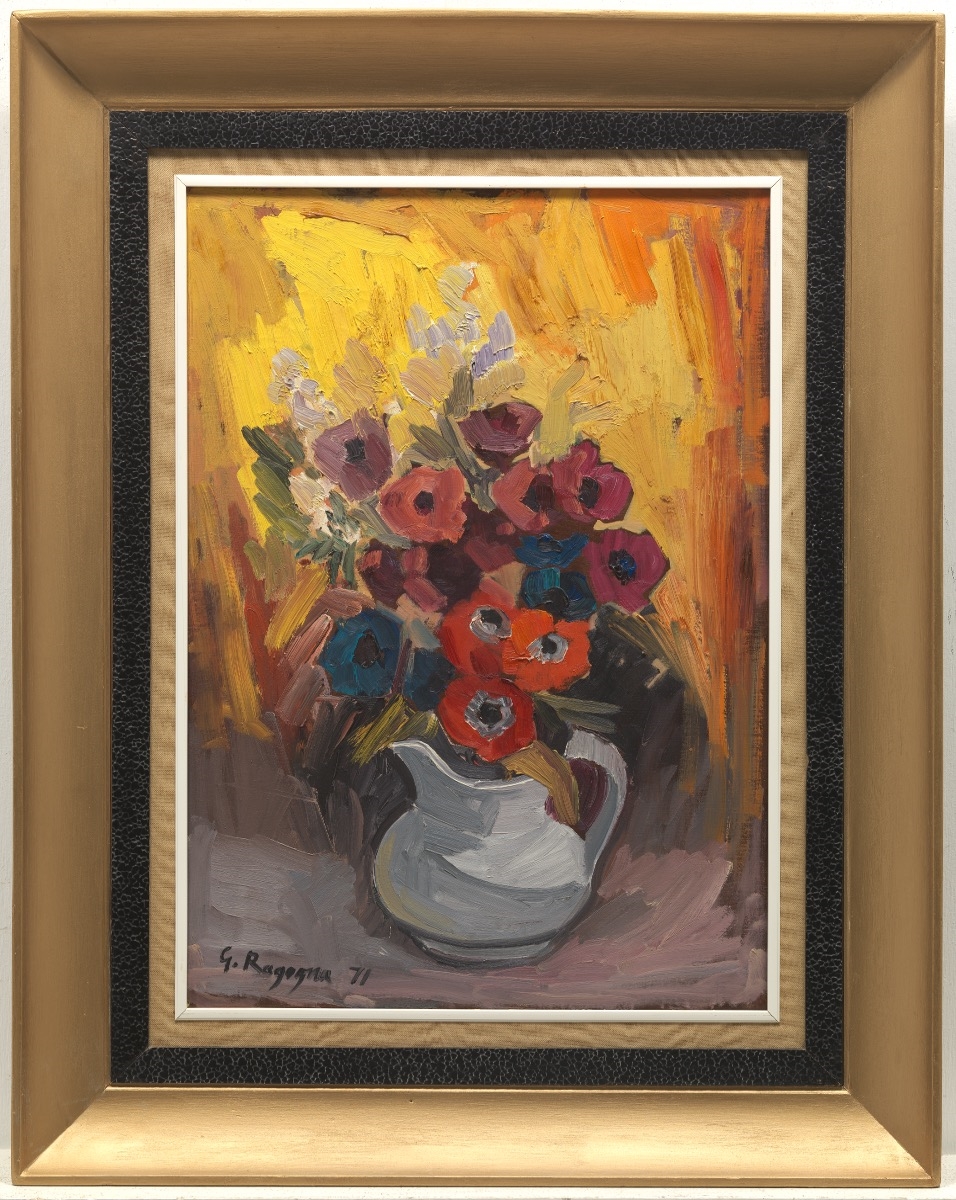 Artwork by Giuseppe Ragogna, Fiori, Made of Oil on canvas