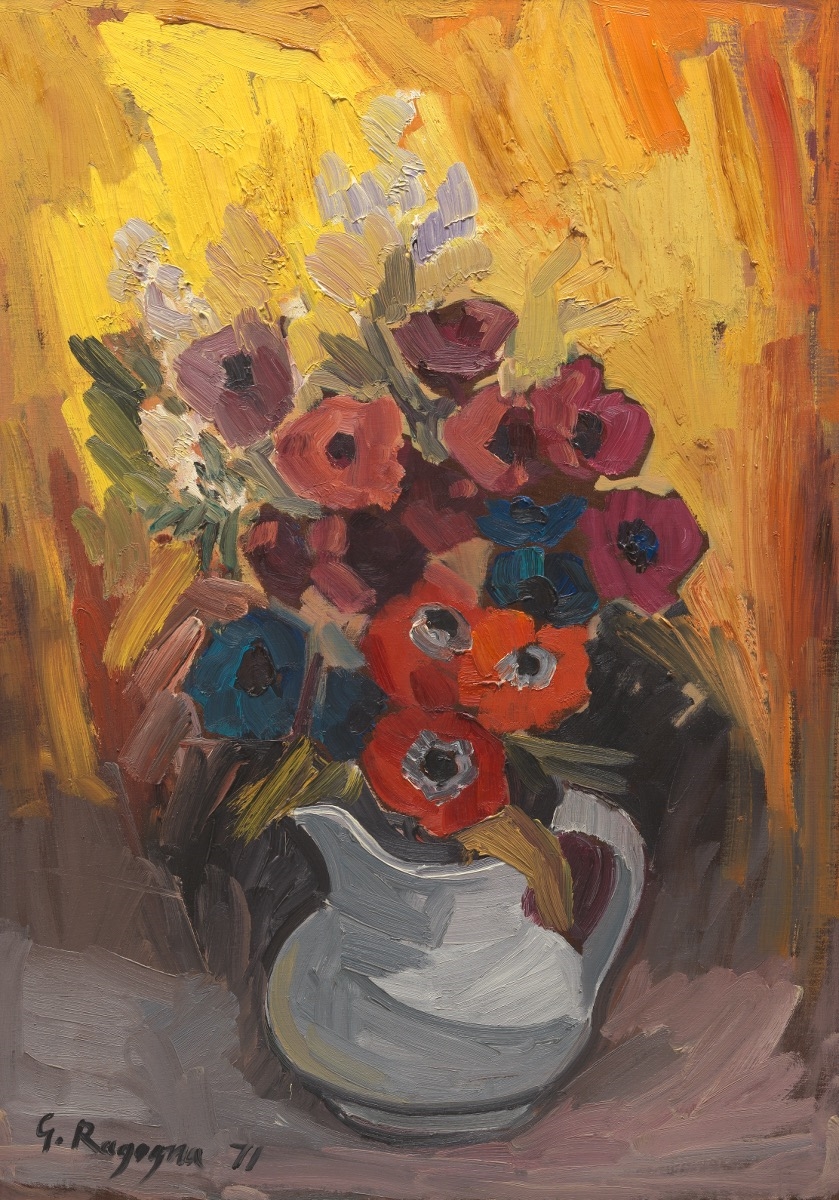 Artwork by Giuseppe Ragogna, Fiori, Made of Oil on canvas