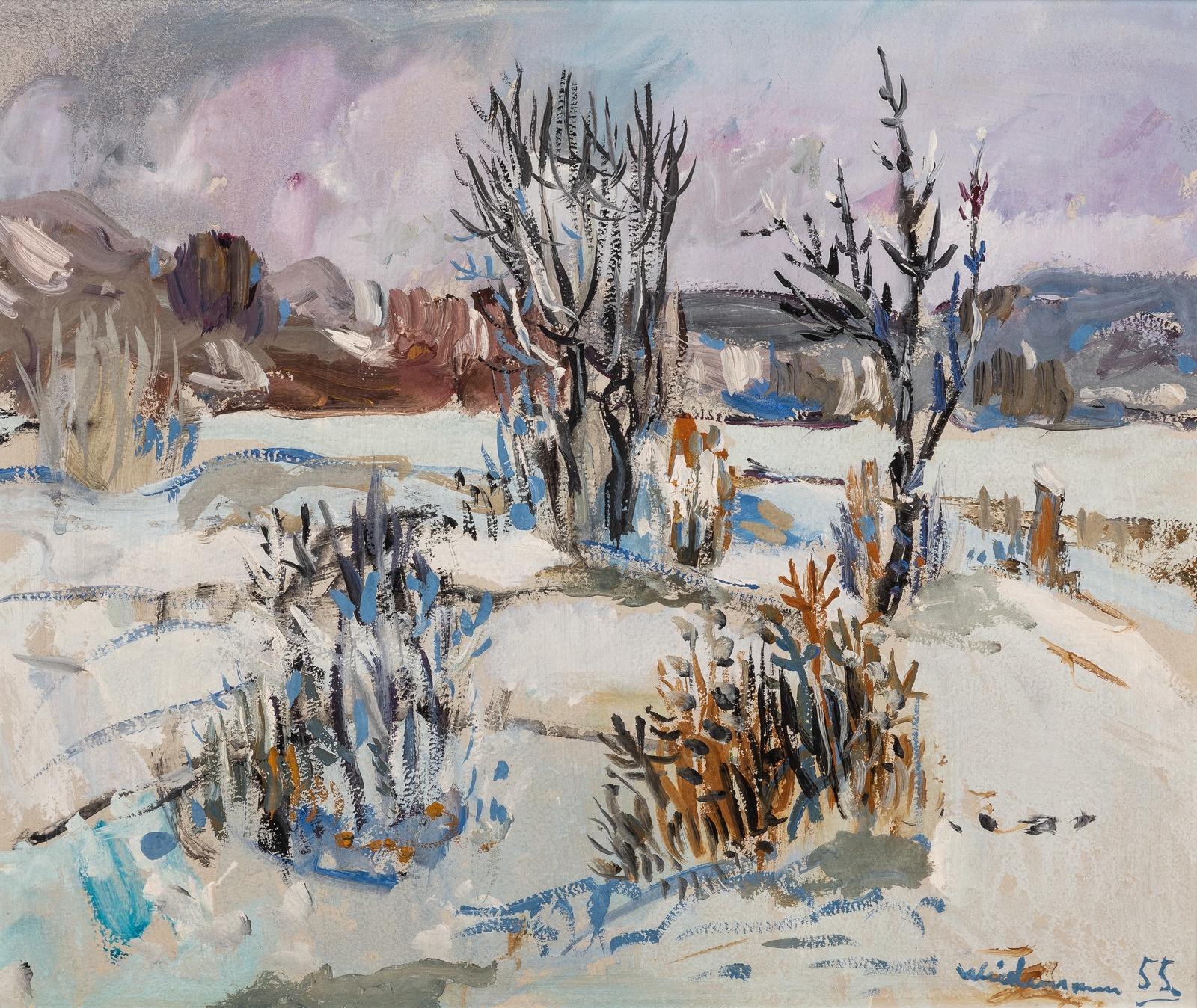 "Vinterlandskap" by Jakob Weidemann, 55