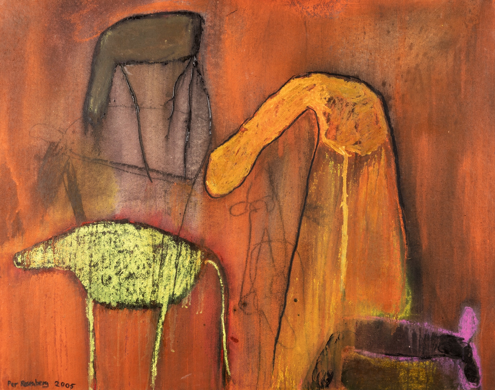 Per Rosenberg | Komposisjon med dyrefigurer (2005) | MutualArt