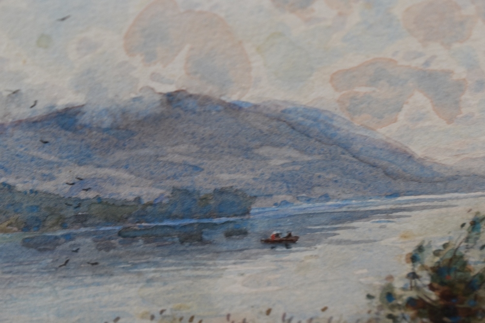 Artwork by Alfred Heaton Cooper, a view of Windermere with single boat, Made of watercolours